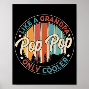 Mens Pop Pop Like A Grandpa Only Cooler Poster