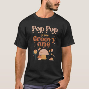 Mens Pop Pop Of The Groovy One Boho 1st Birthday H T-Shirt