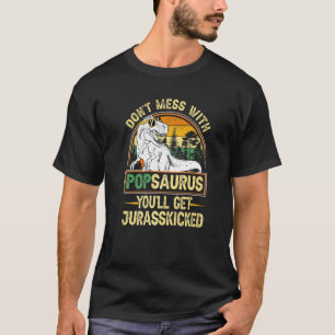 Mens Pop Rex Saurus Father's Day Christmas Vintage T-Shirt