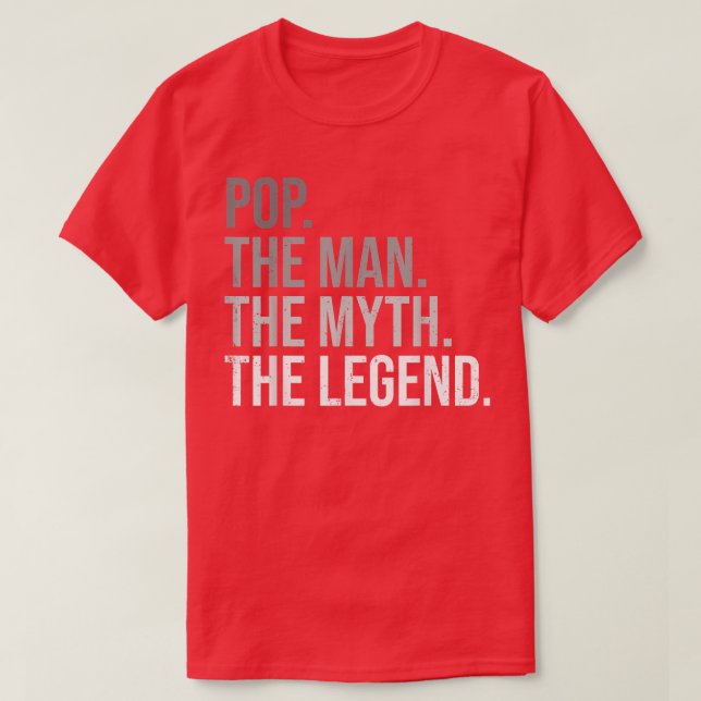 Mens Pop The Man The Myth The legend Grandfather B T-Shirt (Design Front)