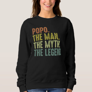 Mens Popo For Men  Fathers Day Popo Man Myth Legen Sweatshirt