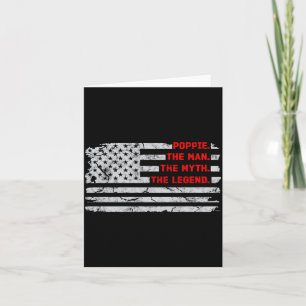 Mens Poppie The Man Myth Legend Fathers Day Card