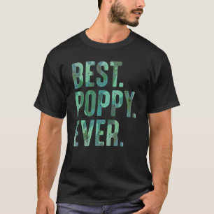 Mens Poppy From Grandchildren For Grandpa Best Po T-Shirt
