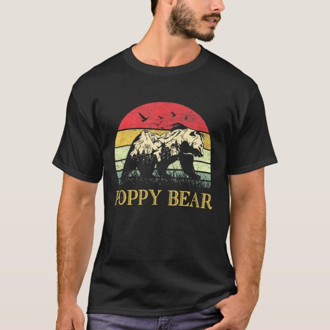 Mens Poppy Grandpa Bear T-Shirt (Front)