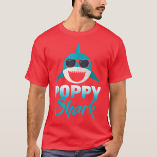 Mens Poppy Shark Wearing Cool Sunglasses Grandpa G T-Shirt