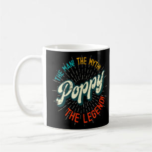 Mens Poppy The Man The Myth The Legend - Vintage G Coffee Mug