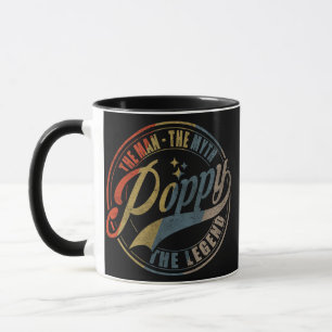 Mens Poppy The Man The Myth The Legend Vintage Mug