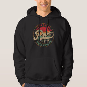 Mens Pops Like A Grandpa Only Cooler Vintage Retro Hoodie