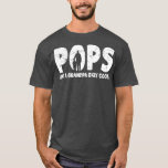 Mens Pops Like A Grandpa Only Cooler Vintage T-Shirt<br><div class="desc">Mens Pops Like A Grandpa Only Cooler Vintage Retro Pops Dad Gift. Perfect gift for your dad,  mum,  papa,  men,  women,  friend and family members on Thanksgiving Day,  Christmas Day,  Mothers Day,  Fathers Day,  4th of July,  1776 Independent day,  Veterans Day,  Halloween Day,  Patrick's Day</div>