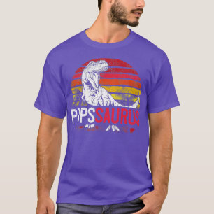 Mens Pops Saurus Fathers Day Popssaurus T Rex Dino T-Shirt
