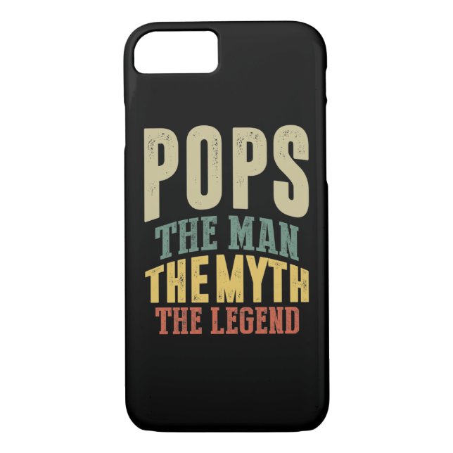 Mens Pops The Man Myth Legend Father Gift Case-Mate iPhone Case (Back)