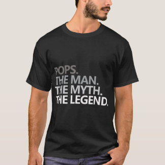 Mens POPS THE MAN THE MYTH THE LEGEND Father's Day T-Shirt