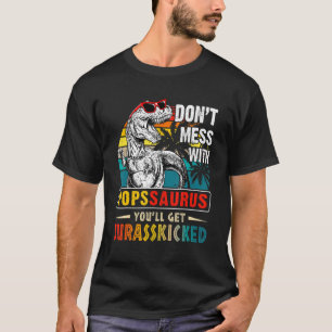 Mens Popssaurus Dinosaur Rex Vintage Father's Day T-Shirt
