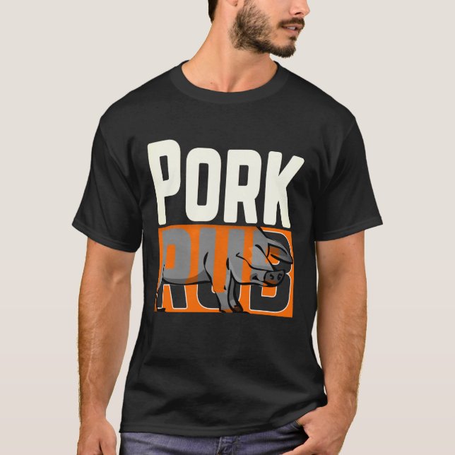 Mens "Pork Rub" Funny BBQ T-Shirt (Front)
