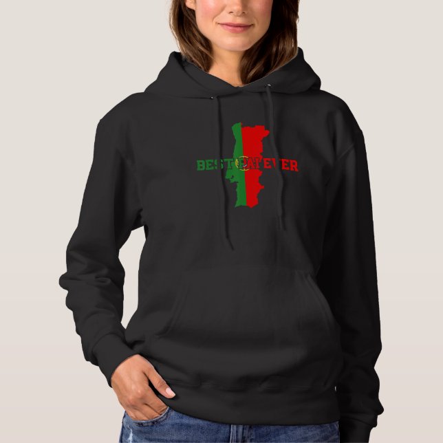 Mens Portugal   Portuguese Best Pai Ever Hoodie (Front)