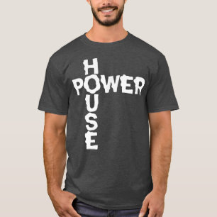 Mens POWER HOUSE Gym Fitness Workout Bodybuilding T-Shirt