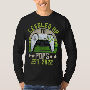 Mens Pregnancy Announcement Grandpa Gaming Shirt, T-Shirt