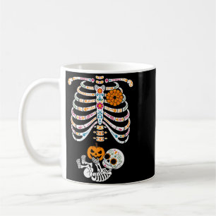 Mens Pregnancy Skeleton Dia De Los Muertos Skelly Coffee Mug