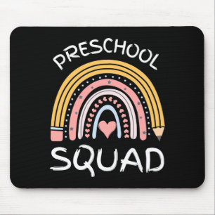 Mens preschool squad cute retro back to school mouse pad