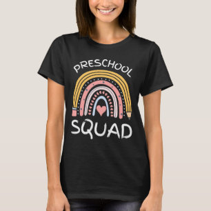 Mens preschool squad cute retro back to school T-Shirt