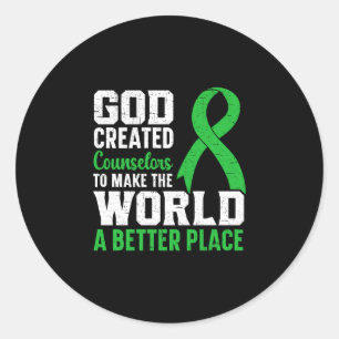 Mens prevention awareness mental health depression classic round sticker