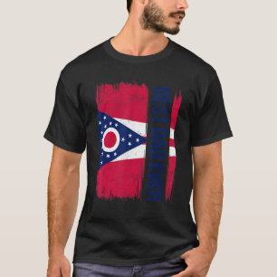 Mens Pride Best Dad Ohio State Flag T-Shirt