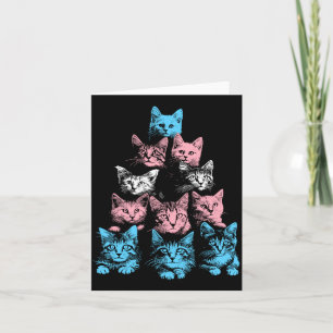 Mens Pride Cats Transgender - Lgbt Trans Flag Cute Card