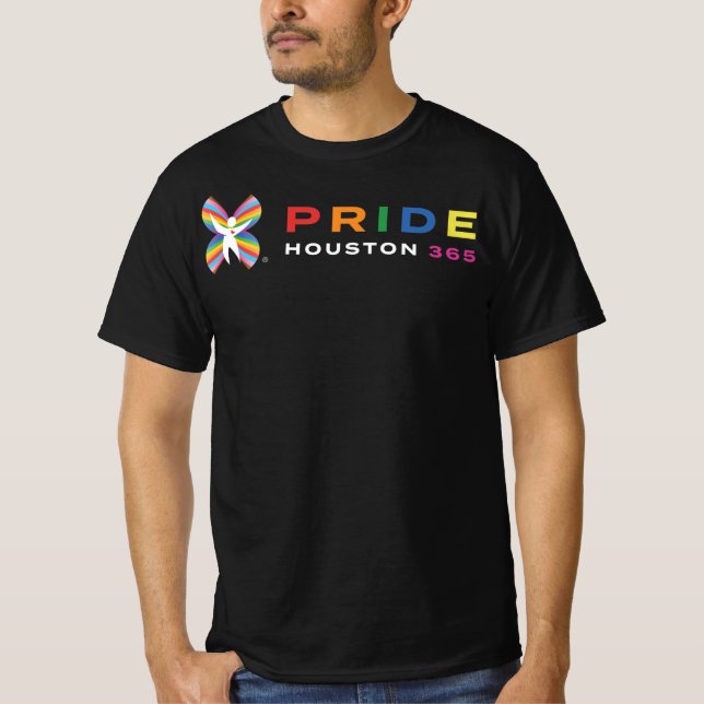 Men's Pride Houston 365 T-Shirt - Black (Front)