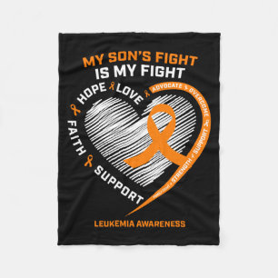 Mens Products Gift Dad Mum Leukaemia Awareness Fleece Blanket