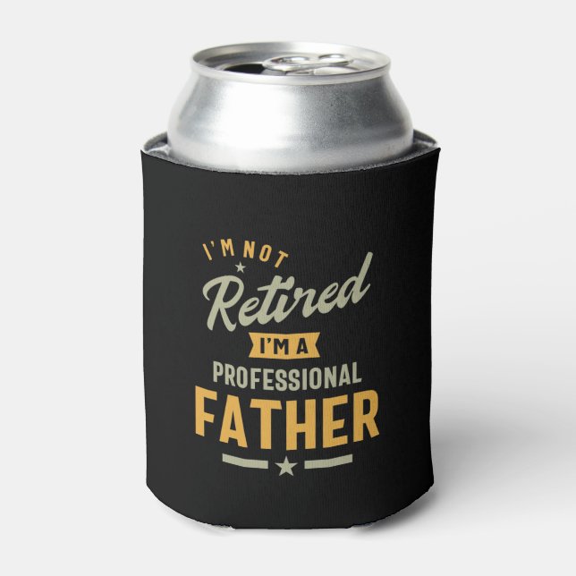 Mens Professional Father Retired Can Cooler (Can Front)