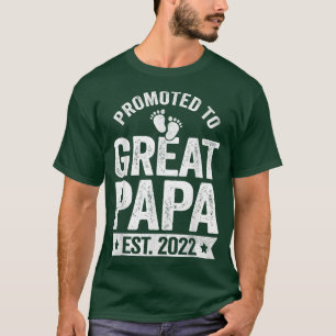 Mens Promoted Great Papa Pregnancy Announcement N T-Shirt