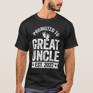 Mens Promoted Great Uncle Shirt, Pregnancy Announc T-Shirt