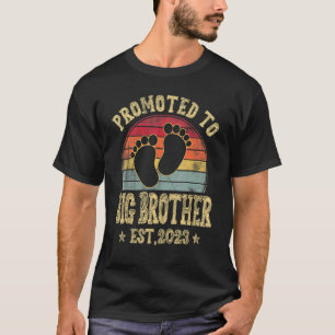 Mens Promoted To Big Brother Est 2023 First Time B T-Shirt