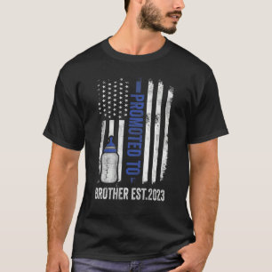 Mens Promoted To Brother Est 2023 First Time Brot T-Shirt