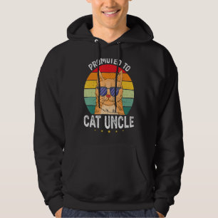Mens Promoted To Cat Uncle Family Hoodie