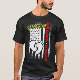 Mens Promoted To Daddy 2022 Fathers Day Cool First T-Shirt