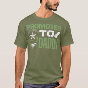 Mens Promoted To Daddy American Military Dad To T-Shirt