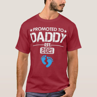 Mens Promoted to Daddy Boy 2021 Soon to be Dad T-Shirt
