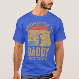 Mens Promoted To Daddy Est 2022 1st Time New Dad F T-Shirt