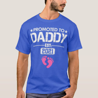 Mens Promoted to Daddy Girl 2021 Soon to be Dad T-Shirt