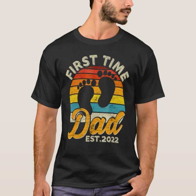 Mens Promoted To Daddy  New Dad First Time Father  T-Shirt (Front)