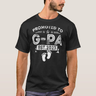 Mens Promoted To G Pa 2023 For New Dad First Time T-Shirt