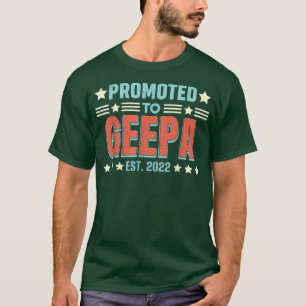 Mens Promoted To Geepa Grandpa Pregnancy Reveal Re T-Shirt