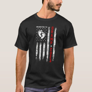Mens Promoted To Gramp 2023 Usa Flag Father's Day T-Shirt