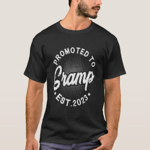 Mens Promoted To Gramp 2023 Vintage Retro New Dad  T-Shirt
