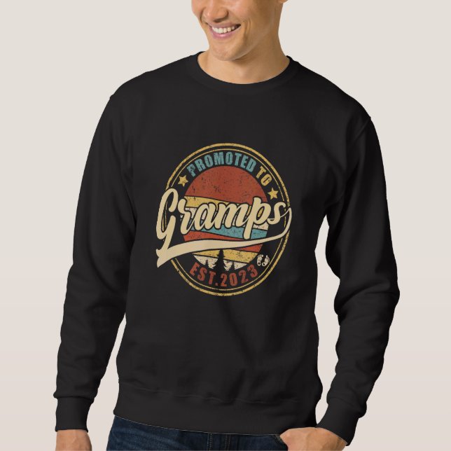Mens Promoted To Gramps 2023  For New Gramps First Sweatshirt (Front)