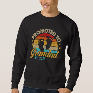 Mens Promoted to Grandad 2023 Father's Day  First  Sweatshirt