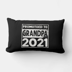 Mens Promoted To Grandpa 2021 Granddad Lumbar Cushion