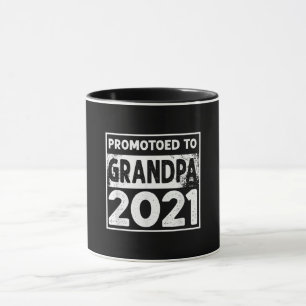 Mens Promoted To Grandpa 2021 Granddad Mug