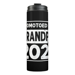 Mens Promoted To Grandpa 2021 Granddad Thermal Tumbler